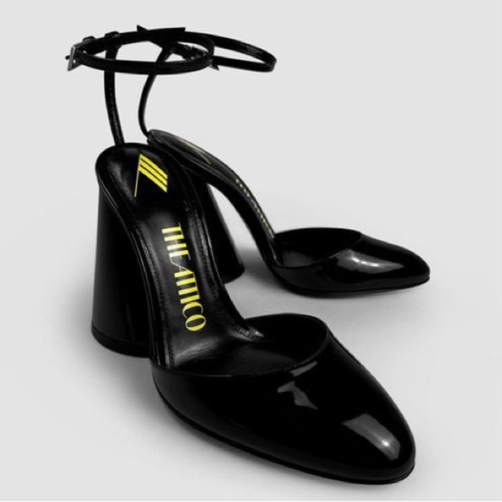 The Attico Black Luz Slingback High Heels